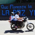 Ruas da cidade de San Vicente del Caguán, que sedia a 10° Conferência Guerrilheira das Forças Armadas Revolucionárias da Colômbia (Farc), na qual o grupo deve aprovar o fim da luta armada
